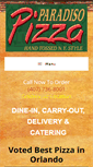 Mobile Screenshot of pizzaparadisoorlando.com