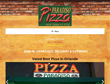 Tablet Screenshot of pizzaparadisoorlando.com